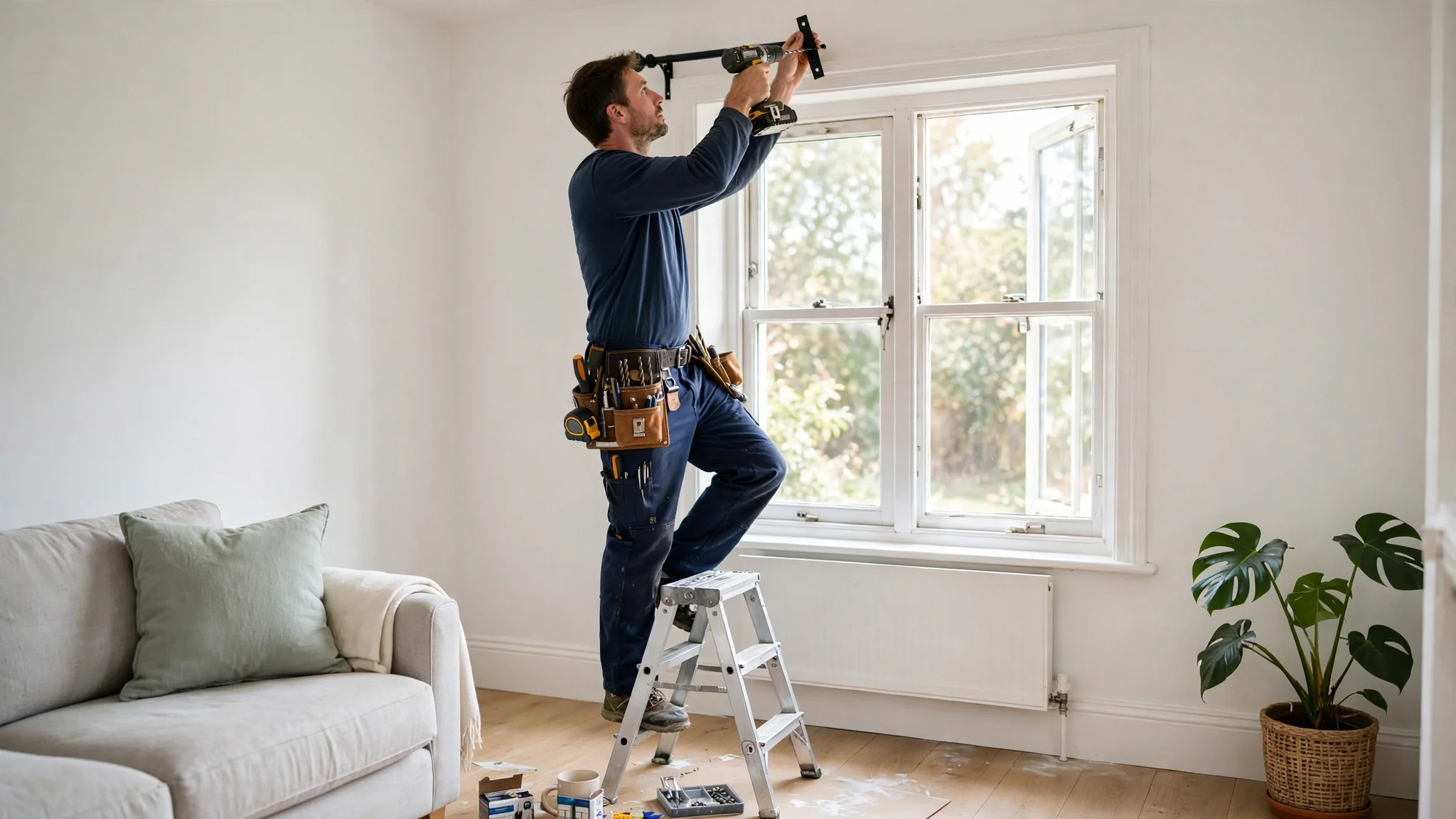 General odd jobs curtain poles handyman